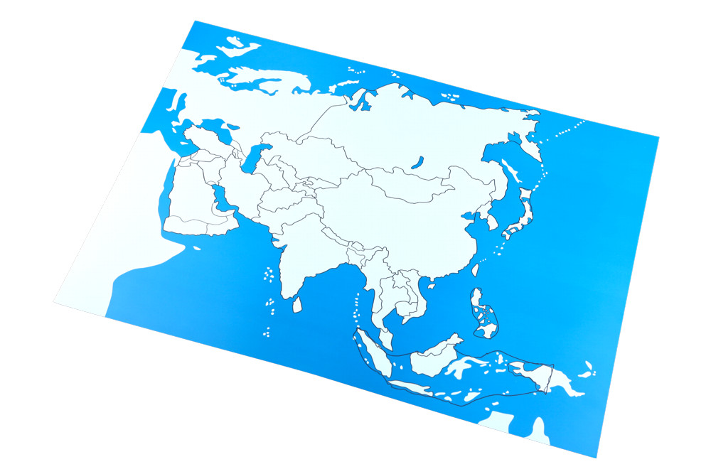 Fotografie Kontrolní mapa - Asie Nová - bez popisků