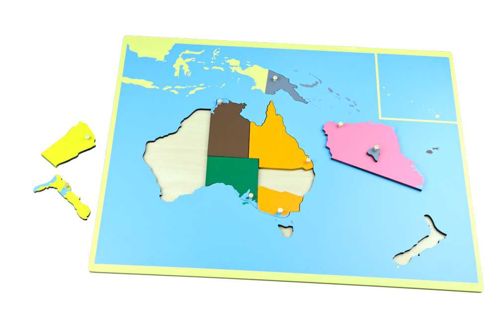 Puzzle - mapa Australie - bez rámečku