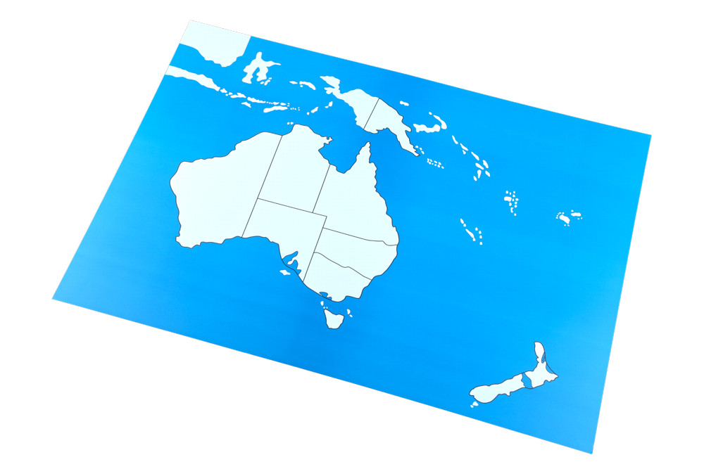 Fotografie Kontrolní mapa - Australie Nová - bez popisků