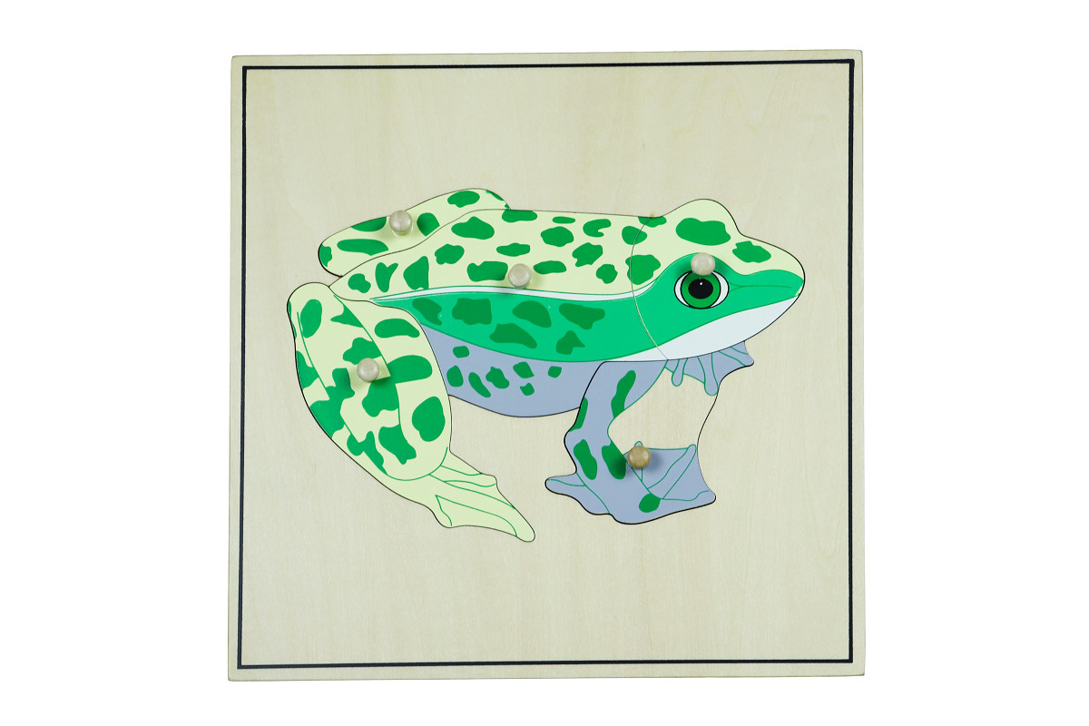 Montessori Puzzle s kostrou - žába