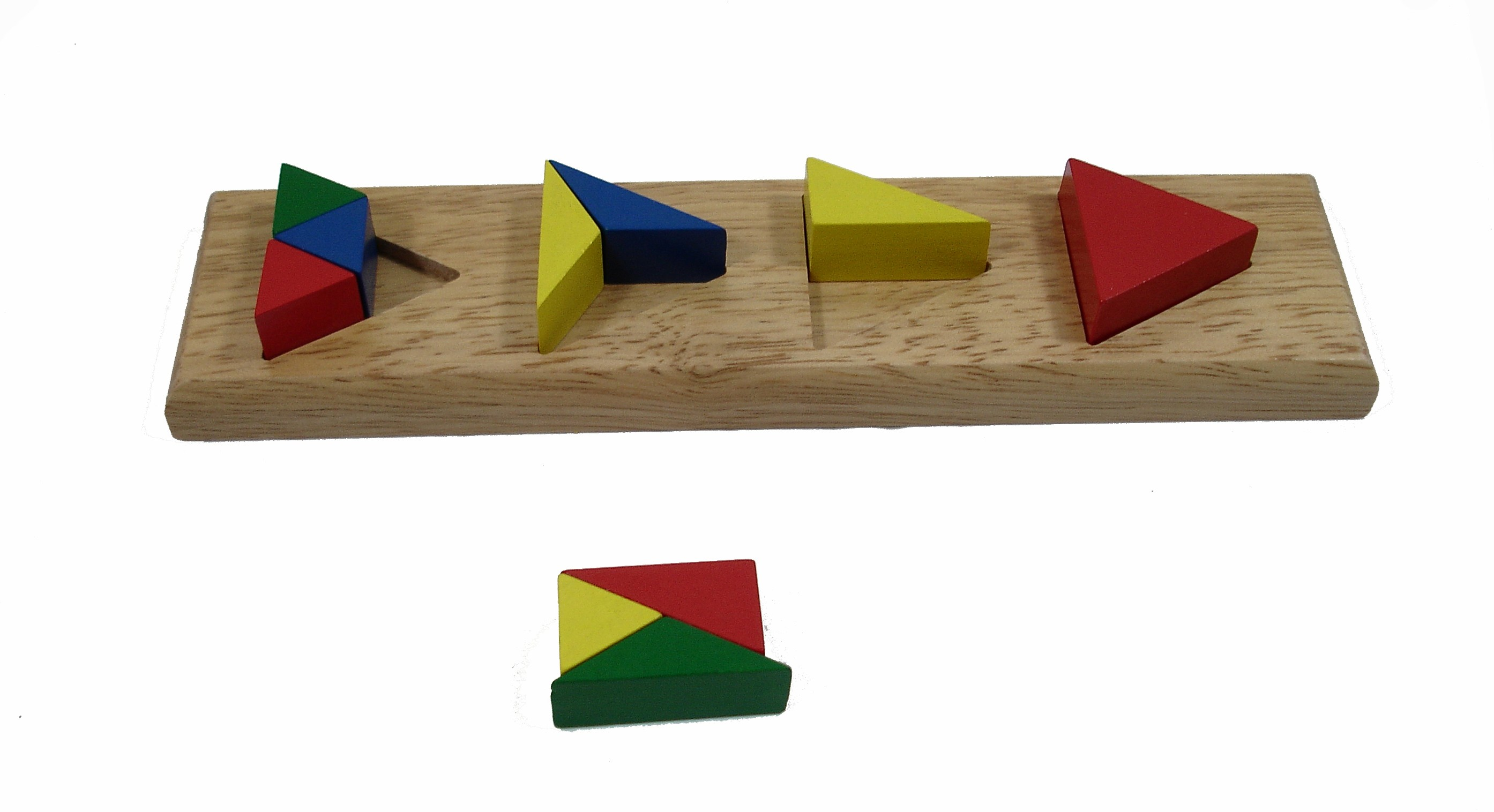 Montessori Barevné trojúhelníkové cihly