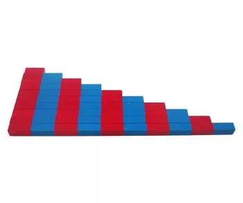 Montessori Červeno-modré tyče - zmenšená verze
