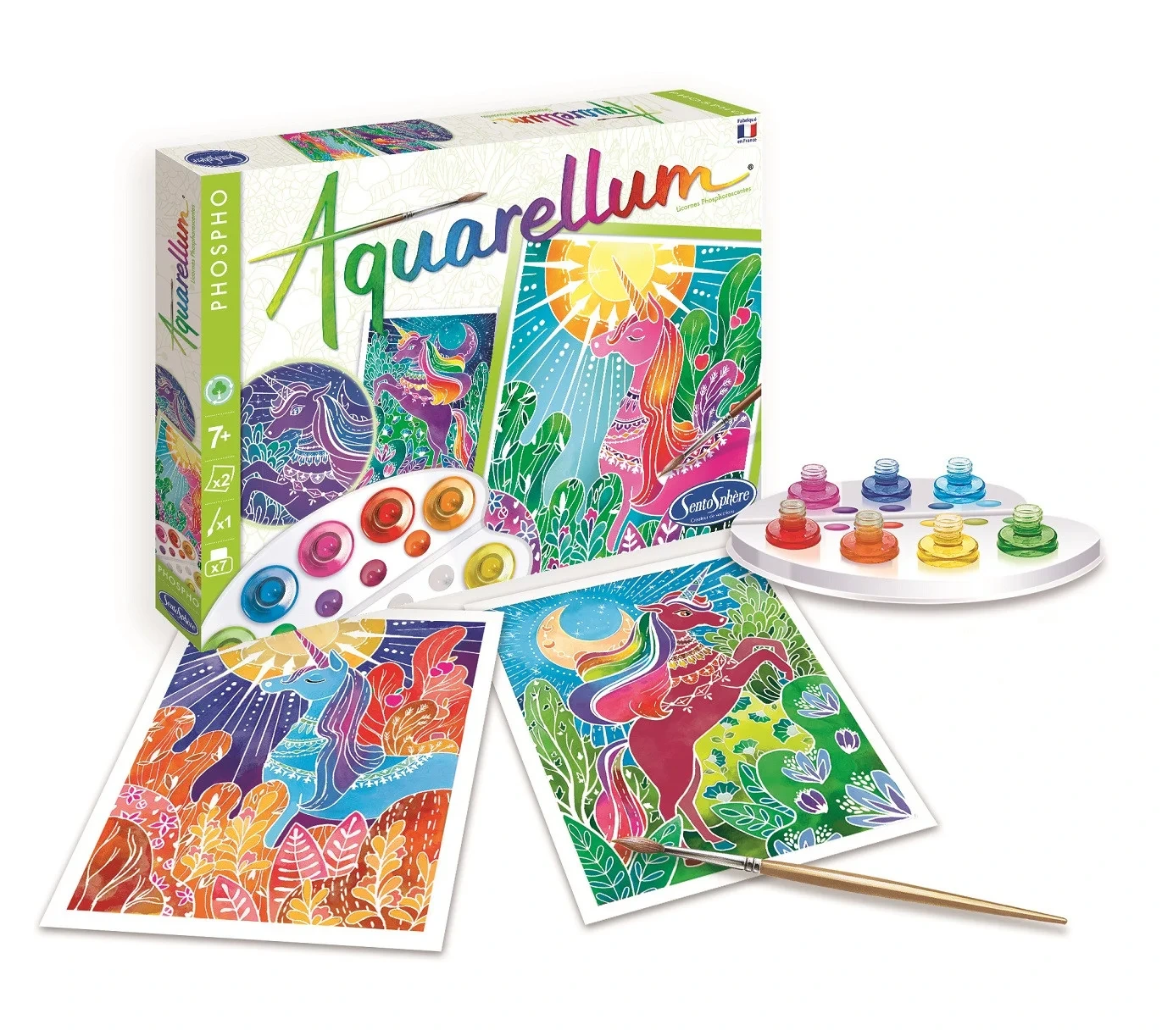 SentoSphere Akvarely svítící ve tmě - Jednorožci