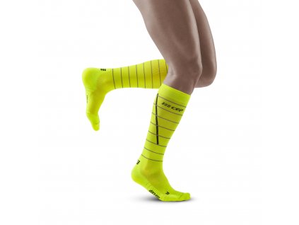 Reflective Socks Tall neon yellow WP50FZ m front model 1536x1536px