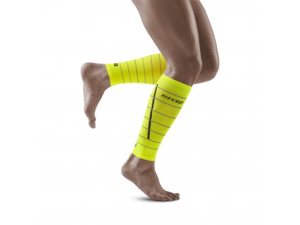 Reflective Calf Sleeves neon yellow WS50FZ m front model 1536x1536px