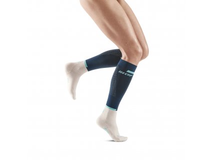 The run socks tall v4 blue off white WP20DR front model web