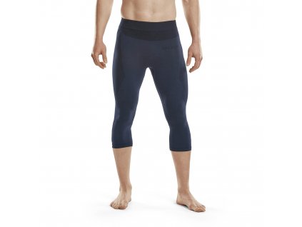 Merino base layer tights skiing 3 4 men W3483A blue m front crop model web