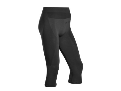 Merino Base Layer Tights Skiing 3 4 black W3485A m front
