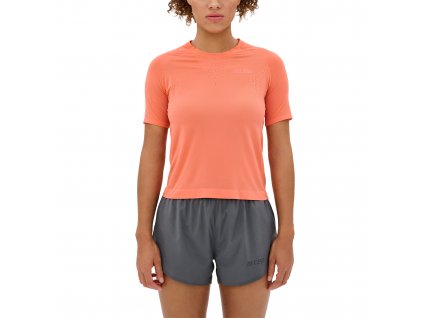 Ultralight seamless shirt short sleeve v2 coral W4B3BF crop front1