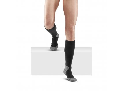 Light merino socks hiking tall v3 black WP7055 front model web