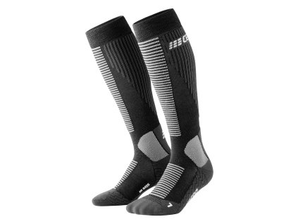 Cold weather socks running tall black WP705U WP805U front 2