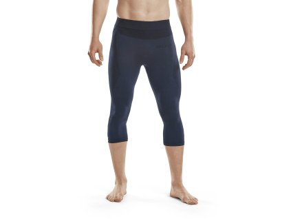 Merino base layer tights skiing 3 4 men W3483A blue m front crop model web