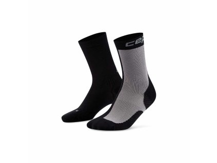 Vysoké ponožky EDT. HALF&HALF Pánské - black/grey 1