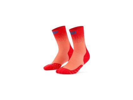CEP Core Run Edt Fade Socks Mid Cut red blue WP7C3N WP8C3N front 2