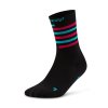 CEP the run limited 2024 3 socks mid cut black pink aqua WP7C3K WP8C3K front 1