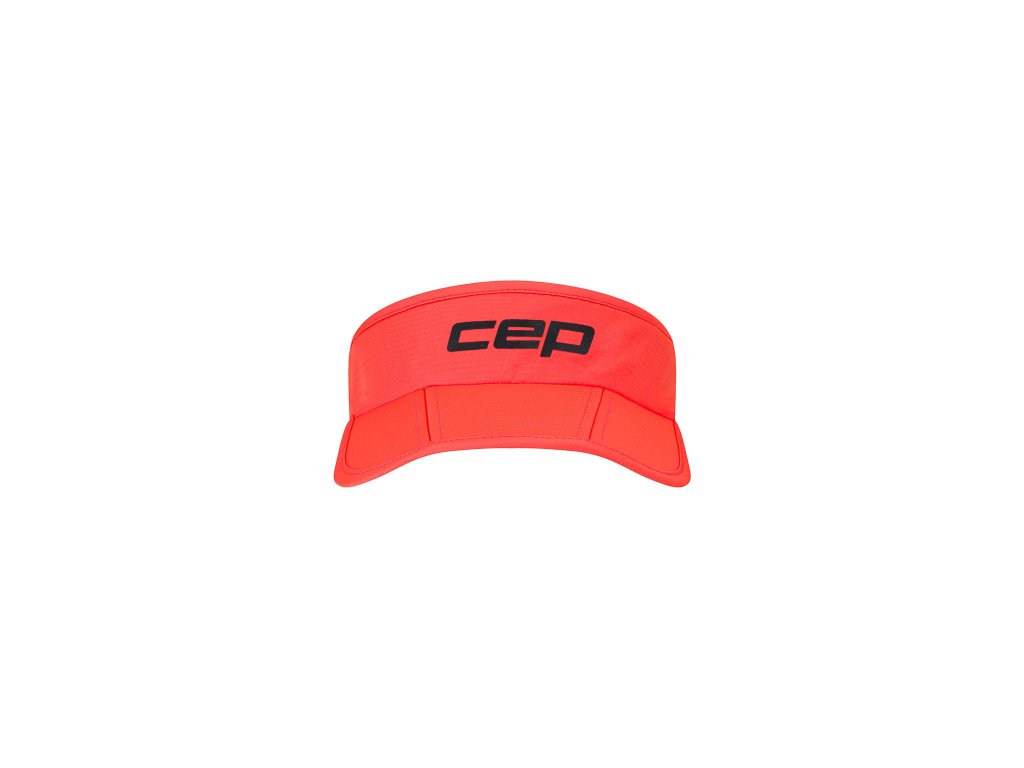 CEP Core Run Foldable Visor neon coral W5MWST u front 01