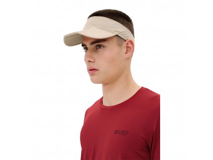 The run visor unisex cream W2MVDV front2