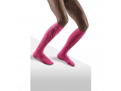 Ski Thermo Socks pink flashpink w front model 1536x1536px
