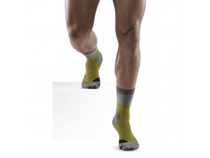 Hiking light merino mid cut socks olive grey m front model 1536x1536px