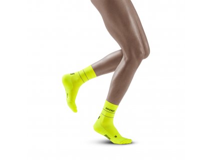 Reflective Socks Mid Cut neon yellow WP4CFZ w front model 1536x1536px