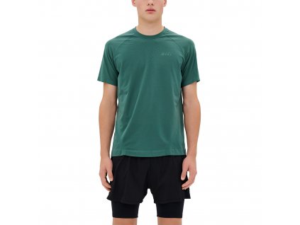 Ultralight seamless shirt short sleeve v2 green W423GF crop front1