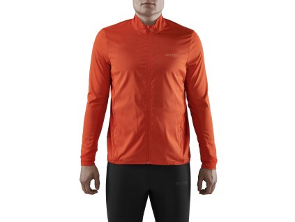 Cold Weather Windbreaker dark orange W21JE1 m front model 1536x1536px