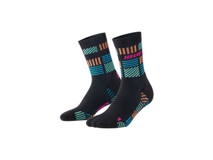 The run limited 2024 2 socks mid cut black neon pink WP7CEC WP8CEC front 2