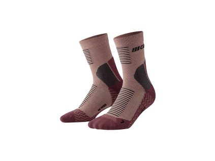 Cold weather socks running mid cut rose WP7CAU front 2