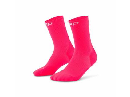 Core Run Socks Mid Cut 5 0 pink WP7C4R WP8C4R front 2 white 4to5 1536x1536px