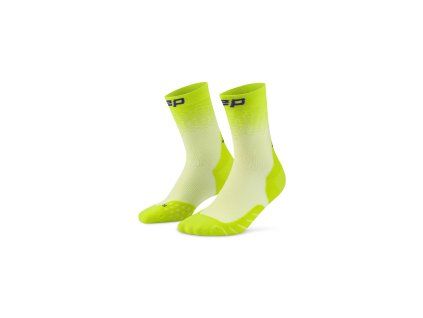 CEP Core Run Edt Fade Socks Mid Cut lime blue WP7C2N WP8C2N front 2