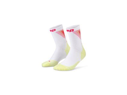 CEP Run Edt Halo Socks Mid Cut white lime WPFC4L WPEC4L front 2