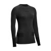 Merino Base Layer Shirt Skiing LS black W3D356 w front