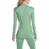 Cold weather shirt long sleeve v2 women W3E396 green w back crop model web