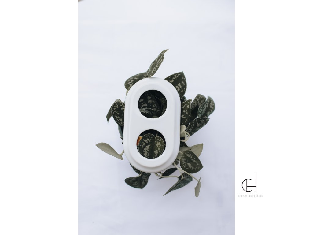 Keramický dvojrámeček BÍLÁ