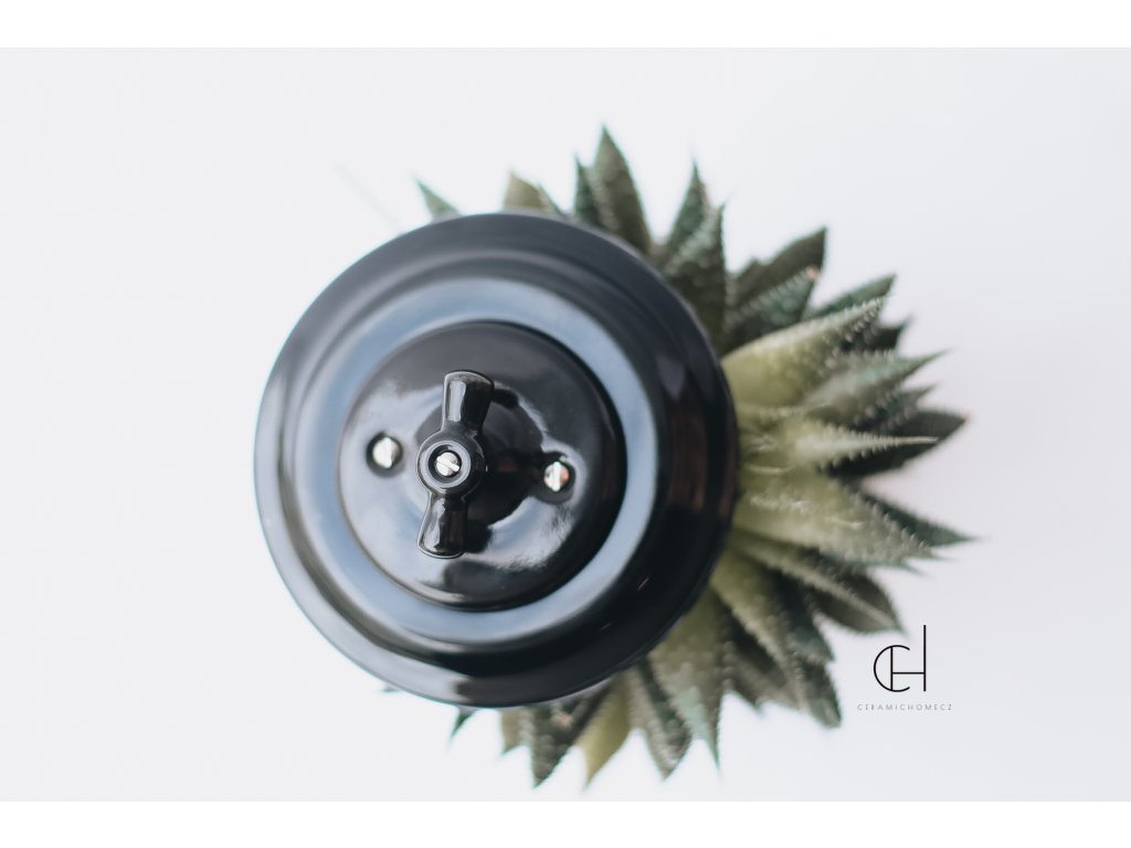 Porcelánový otočný typ 7 kompletní ČERNÁ