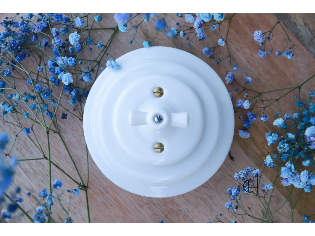 Keramický otočný typ 6 kompletní BÍLÁ bezšroubkový