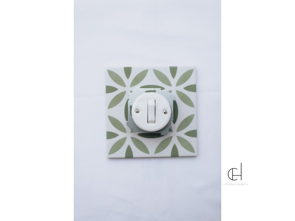 Schalter weiß Wechselnder Schalter für rahmenlose Montage