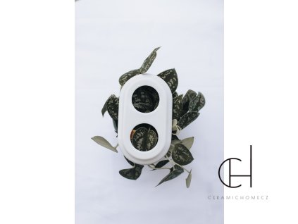 Keramický dvojrámeček BÍLÁ