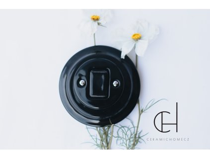 Keramikschalter Wechselschalter schwarz