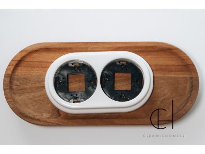 Doppelrahmen für freiliegende Kabel weiß