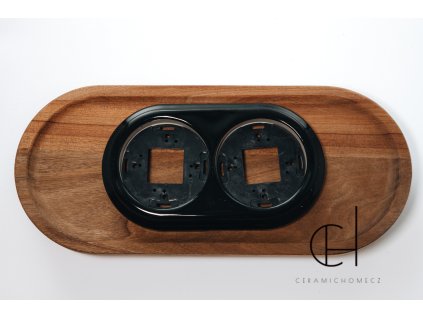 Doppelrahmen für Kabelbinder schwarz