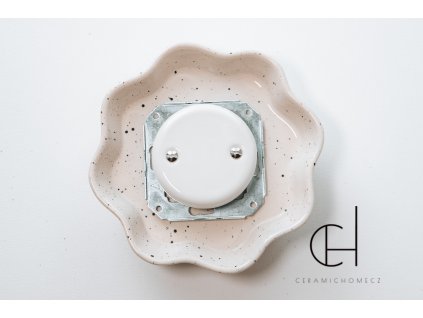 Keramická záslepka do sestavy bez rámečku BÍLÁ