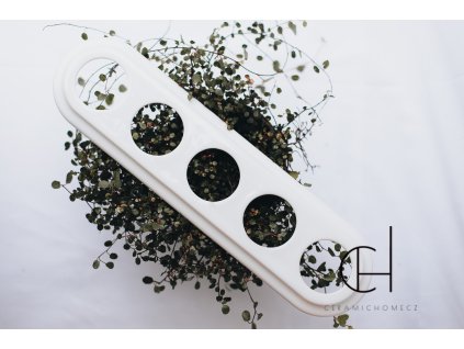 Keramický pětirámeček BÍLÁ