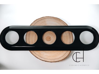 Keramický pětirámeček ČERNÁ