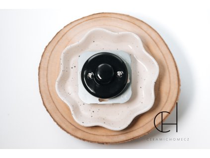 Keramický stmívalo sestavy bez rámečku ČERNÁ