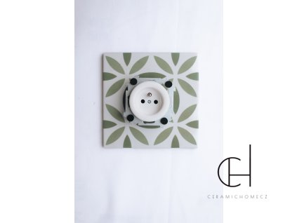 Keramická zásuvka do sestavy bez rámečku BÍLÁ bezšroubková