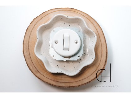 Schalter weiß Wechselnder Schalter für rahmenlose Montage