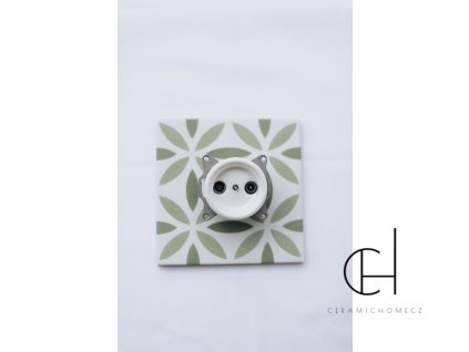Keramická TV zásuvka bez rámečku BÍLÁ