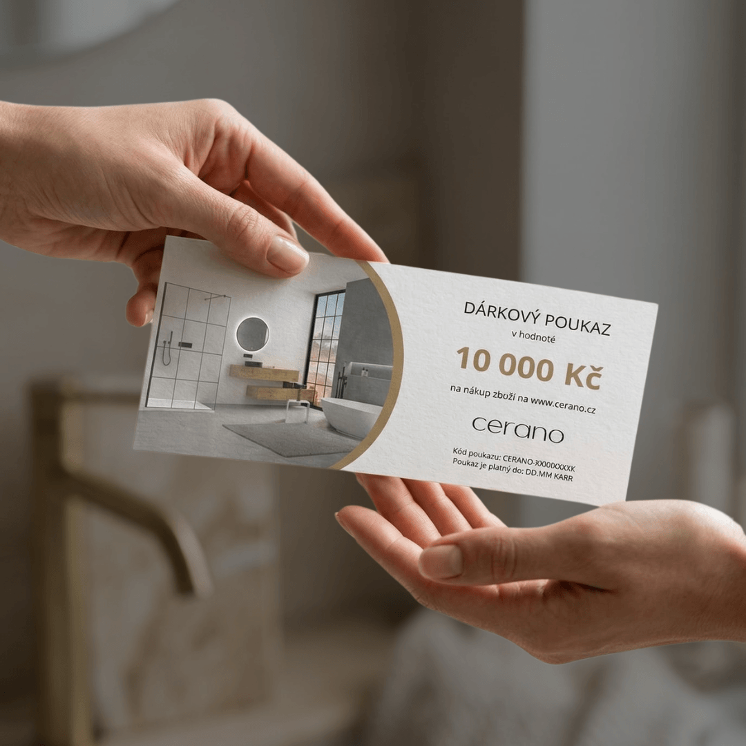 Dárkový voucher Cerano: praktický dárek pro krásnější koupelnu