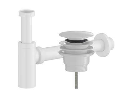 CERANO - Sifon umyvadlový - plast - DN40/300mm - s výpustí click-clack - univerzální - plast - bílá lesklá